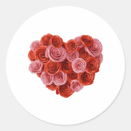 Valentine's Day Ronde Sticker