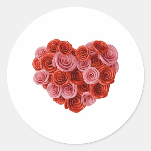 Valentine's Day Ronde Sticker (Voorkant)