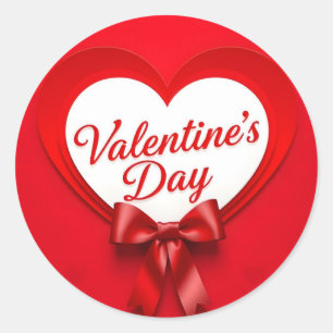 Valentine's Day Ronde Sticker