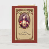 Valentine's Day Sacred Heart of Jesus Kaart (Voorkant)