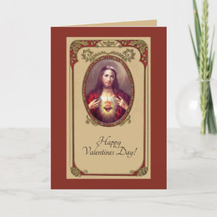 Valentine's Day Sacred Heart of Jesus Kaart