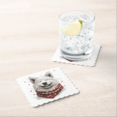 Valentines Day Samoyed Dog Kartonnen Onderzetters (Insitu)