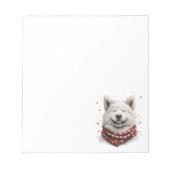 Valentines Day Samoyed Dog Notitieblok (Voorkant)