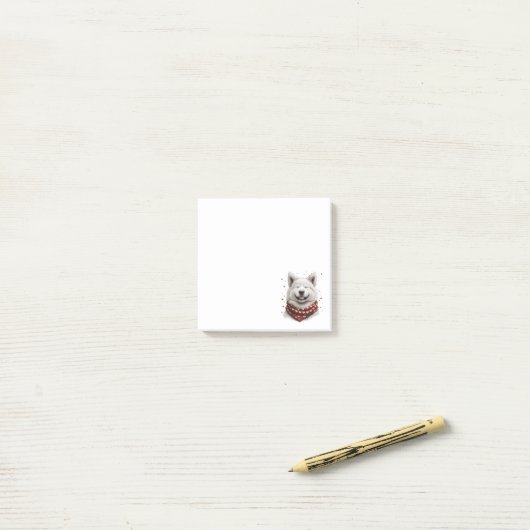 Valentines Day Samoyed Dog Post-it® Notes (Op bureau)
