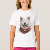 Valentines Day Samoyed Dog T-shirt (Voorkant)