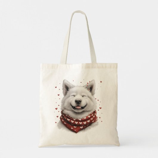 Valentines Day Samoyed Dog Tote Bag (Achterkant)
