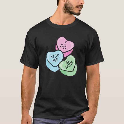 Valentine's Day Saying Hearts T-shirt (Voorkant)