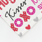Valentine's Day Sayings Word Collage Fleece Deken (Hoek)