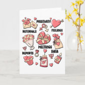 Valentine's Day School Psychologist School Psych T Kaart (Gele Bloem)