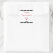 Valentine's Day School Treat Bag Favor Vierkante Sticker (Tas)