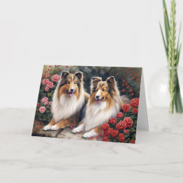 Valentine's Day Sheltie Kaart