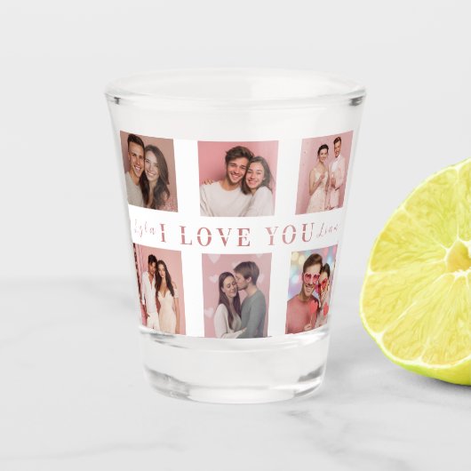 Valentine's Day Shot Glass  | Custom Couple Photos Shot Glas (Voorkant)
