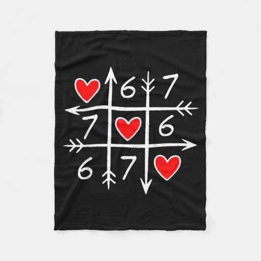 Valentines Day Six Seven 67 Meme 6 7 Heart Boys Gi Fleece Deken (Voorkant)