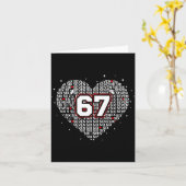 Valentines Day Six Seven 67 Meme 6 7 Heart Boys Gi Kaart (Gele Bloem)