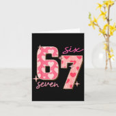 Valentines Day Six Seven 67 Meme 6 7 Heart Boys Gi Kaart (Gele Bloem)