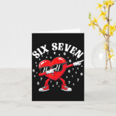 Valentines Day Six Seven 6 7 Meme Dab Heart Funny  Kaart (Gele Bloem)