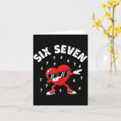 Valentines Day Six Seven 6 7 Meme Dab Heart Funny Kaart (Gele Bloem)