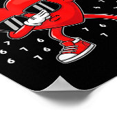 Valentines Day Six Seven 6 7 Meme Dab Heart Funny Poster (Hoek)