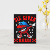 Valentines Day Six Seven Bruh 6 7 Meme Dab Heart B Kaart (Gele Bloem)