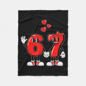 Valentine's Day Six Seven Hearts 6 7 Meme Gen Alph Fleece Deken (Voorkant)