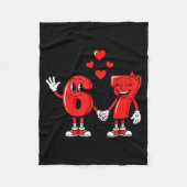 Valentine's Day Six Seven Hearts 6 7 Meme Gen Alph Fleece Deken (Voorkant)