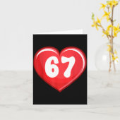 Valentine's Day Six Seven Hearts 6 7 Meme Gen Alph Kaart (Gele Bloem)