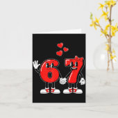 Valentine's Day Six Seven Hearts 6 7 Meme Gen Alph Kaart (Gele Bloem)