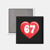 Valentine's Day Six Seven Hearts 6 7 Meme Gen Alph Magneet (Voorkant / Achterkant)