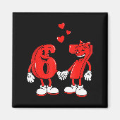 Valentine's Day Six Seven Hearts 6 7 Meme Gen Alph Magneet (Voorkant)