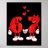 Valentine's Day Six Seven Hearts 6 7 Meme Gen Alph Poster (Voorkant)