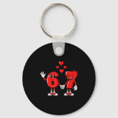 Valentine's Day Six Seven Hearts 6 7 Meme Gen Alph Sleutelhanger (Voorkant)