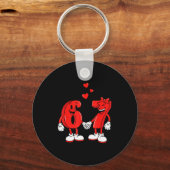 Valentine's Day Six Seven Hearts 6 7 Meme Gen Alph Sleutelhanger (Voorkant)
