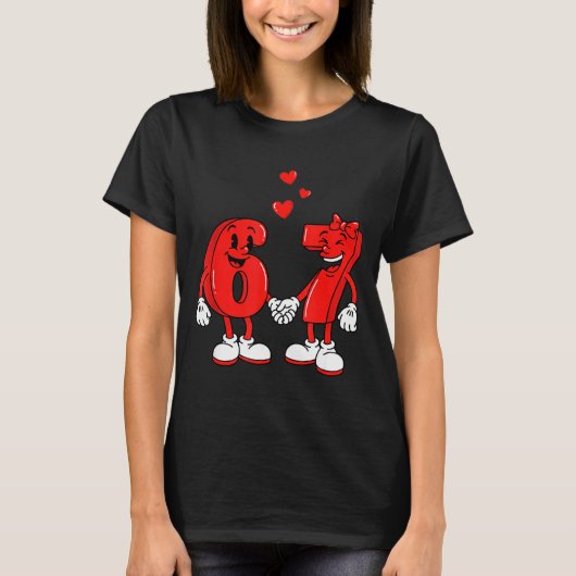 Valentine's Day Six Seven Hearts 6 7 Meme Gen Alph T-shirt (Voorkant)