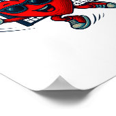 Valentines Day Soccer Goalkeeper Funny Heart Boys  Poster (Hoek)