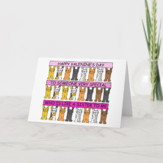 Valentine's Day Someone Who is Like a Sister to Me Kaart