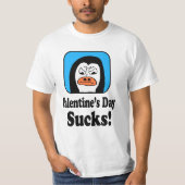 Valentine's Day Sucks Penguin T-shirt (Voorkant)