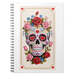Valentines Day Sugar Skull Notebook Notitieboek