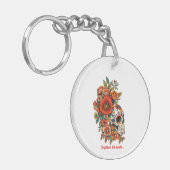  Valentine's Day Sugar Skulls Design Sleutelhanger (Voorkant Links)