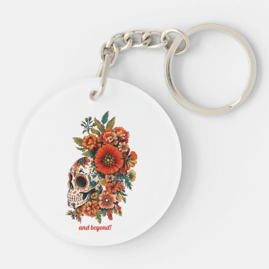  Valentine's Day Sugar Skulls Design Sleutelhanger (Achterkant)