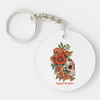 Valentine's Day Sugar Skulls Design Sleutelhanger