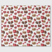 Valentine's Day Sweets Wrapping Paper Cadeaupapier (Vlak)