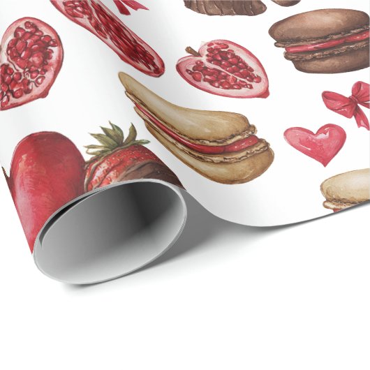 Valentine's Day Sweets Wrapping Paper  Cadeaupapier (Rol Hoek)