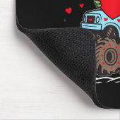 Valentines Day T Rex Riding Monster Truck Funny To Muismat (Hoek)