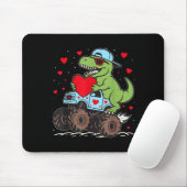 Valentines Day T Rex Riding Monster Truck Funny To Muismat (Met muis)