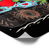 Valentines Day T Rex Riding Monster Truck Funny To Poster (Hoek)