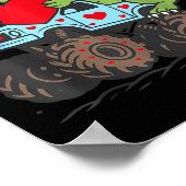 Valentines Day T Rex Riding Monster Truck Funny To Poster (Hoek)