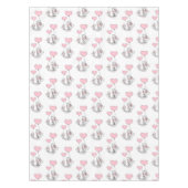 Valentine's Day Tablecloth Cat Pink Hearts  Tafelkleed (Voorkant)