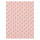 Valentine's Day Tablecloth Cat Red Hearts  Tafelkleed (Voorkant)