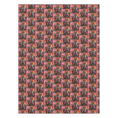 Valentine's Day Tablecloth Cat Red Hearts Tafelkleed (Voorkant)