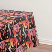 Valentine's Day Tablecloth Cat Red Hearts  Tafelkleed (Voorbeeld)